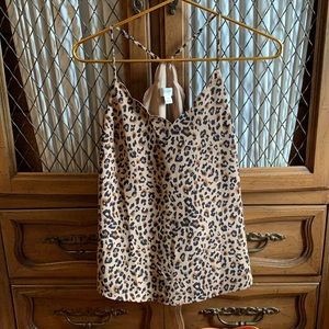 New with tags. J crew leopard print tank top.